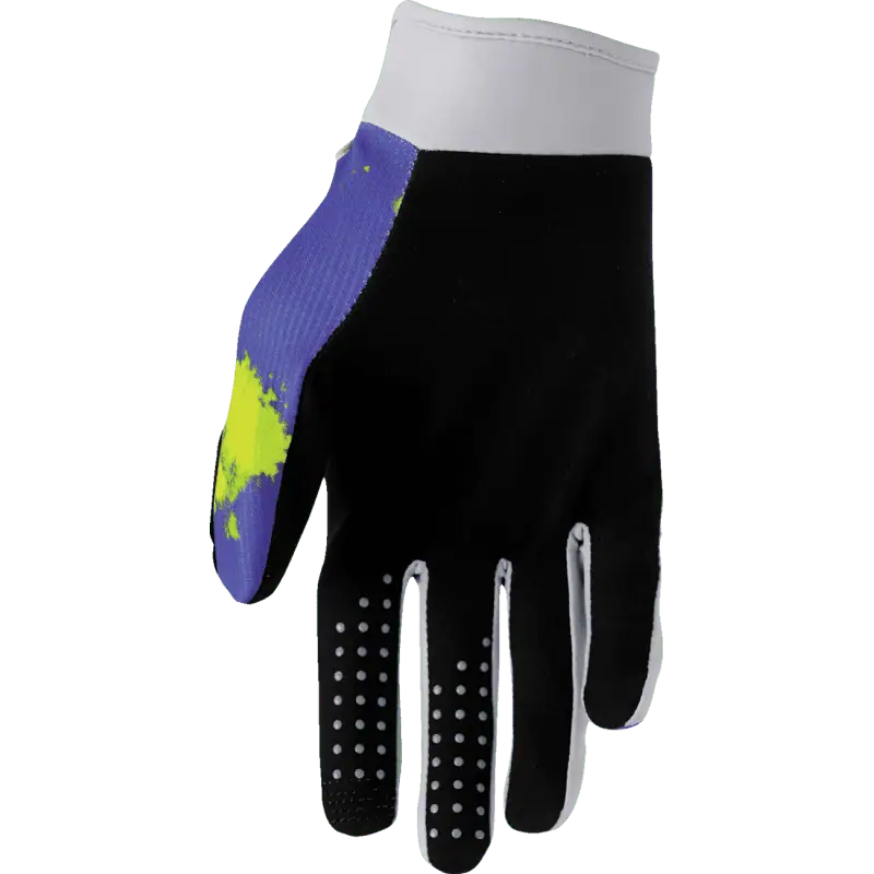 palm view of gray/acid Thor Launchmode Glove