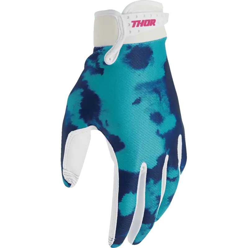 Thor Launchmode Gloves in white/aqua