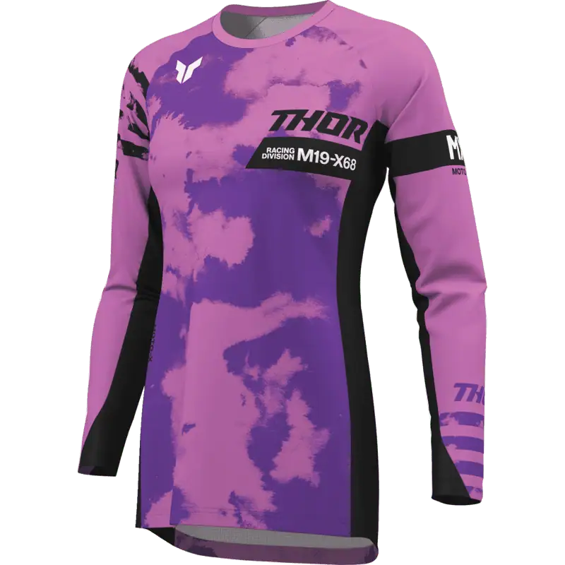 Orchid/black Thor Women's Launchmode Bleach Jersey