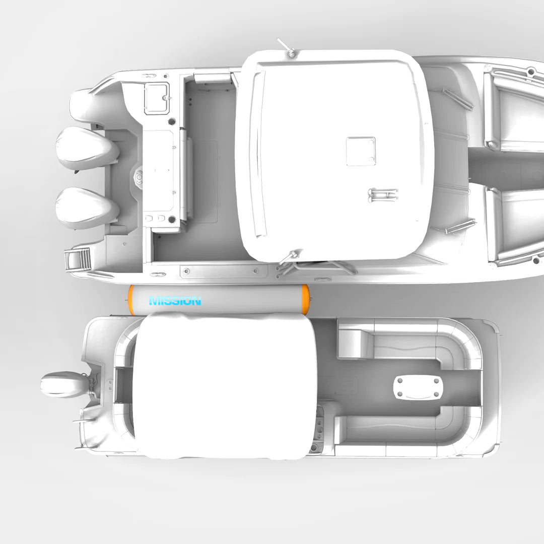 Mission Titan 24" Inflatable Tie-Up Boat Bumper in use