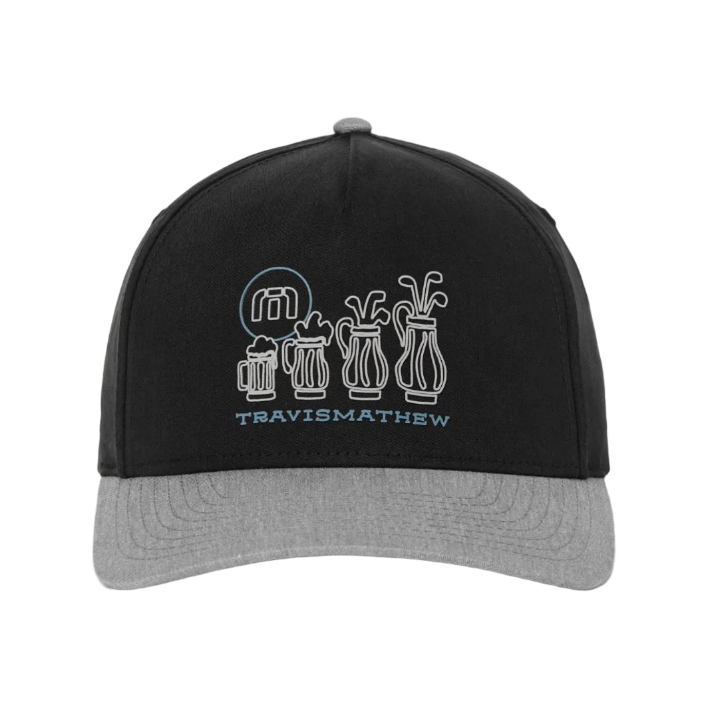 black TravisMathew Beerly Beloved 2.0 Snapback Hat