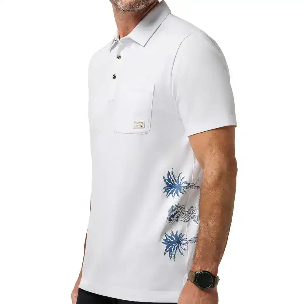 TravisMathew Comfortknit Deep Sea Polo Shirt
