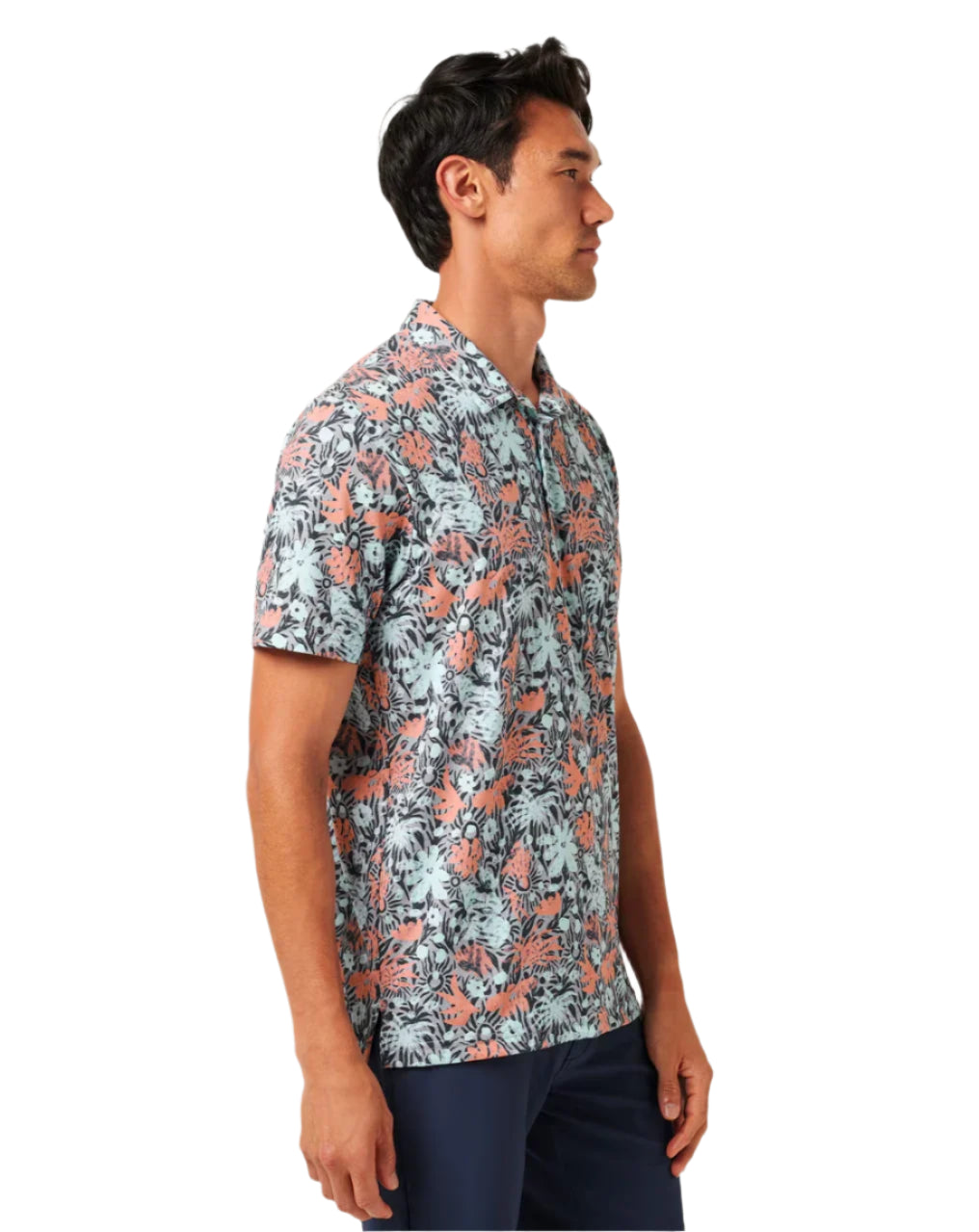 side view TravisMathew Featherweight Sands Polo Shirt