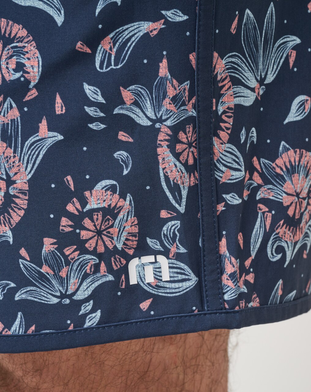 logo detail at hem,TravisMathew Flourish Boardshort
