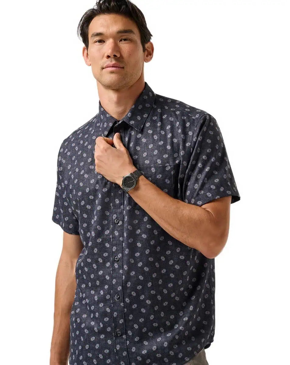TravisMathew Grey Wind Woven Shirt