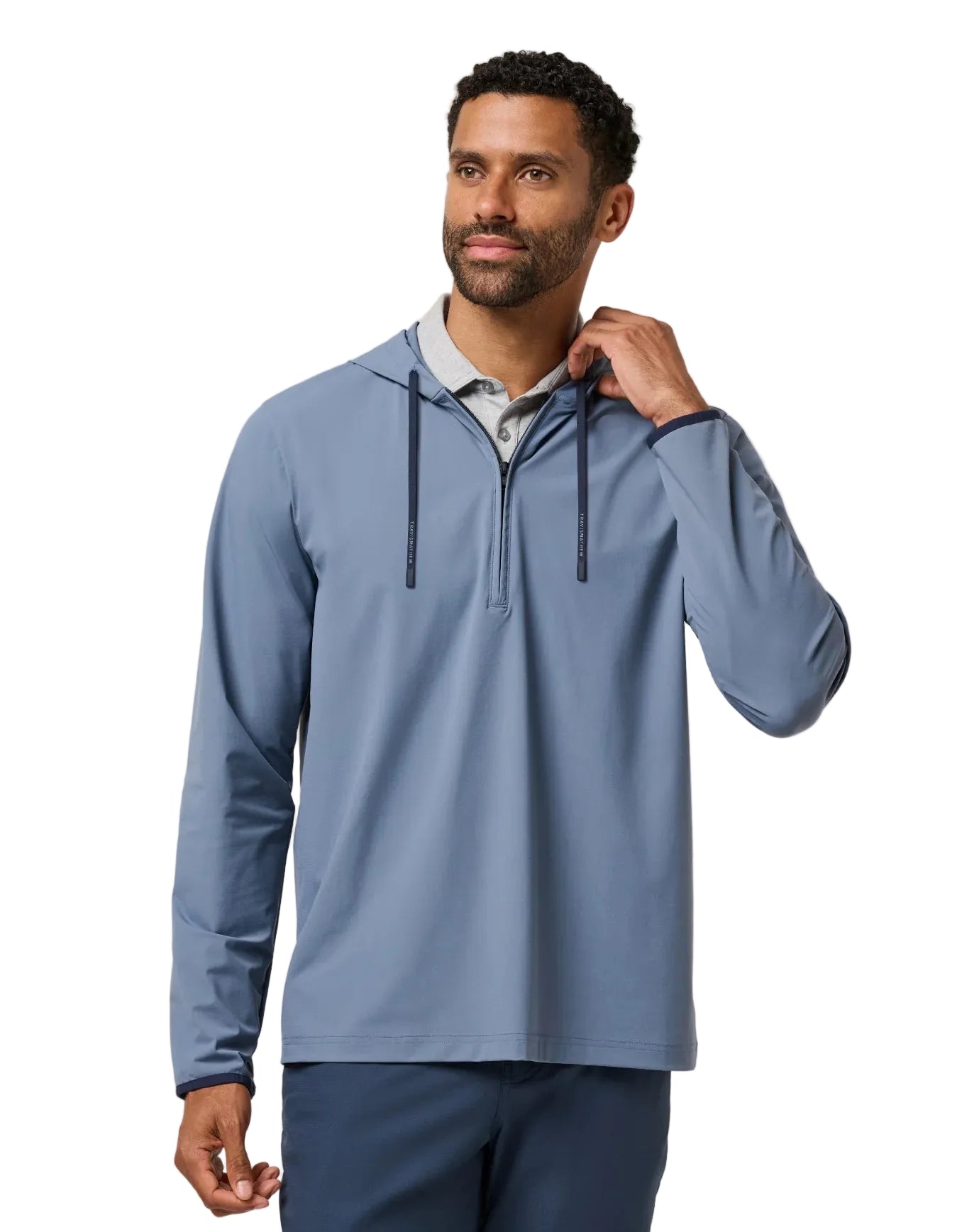 TravisMathew Hero Hour Tech Hoodie "bering sea"