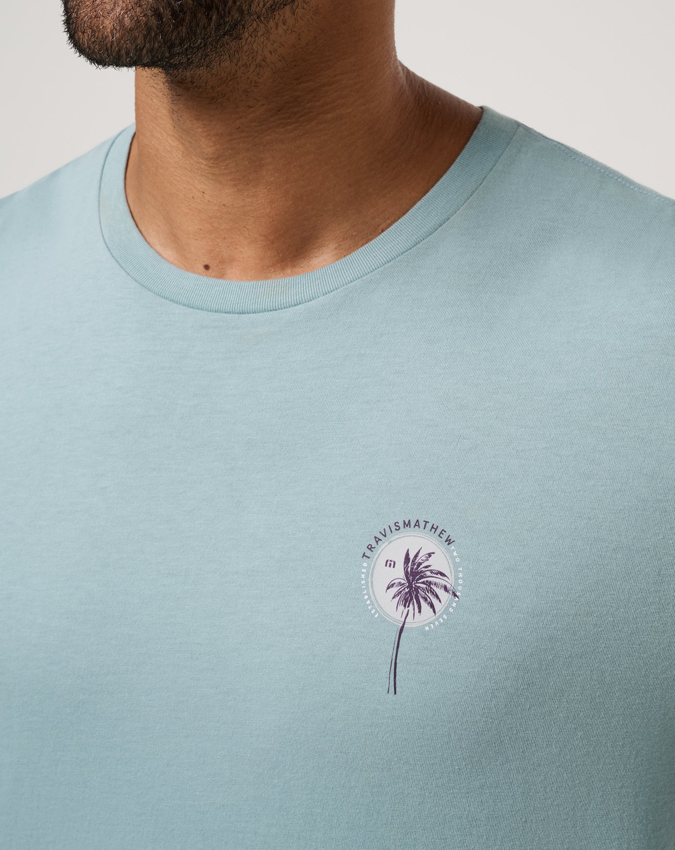TravisMathew Hold My Calls Tee detail
