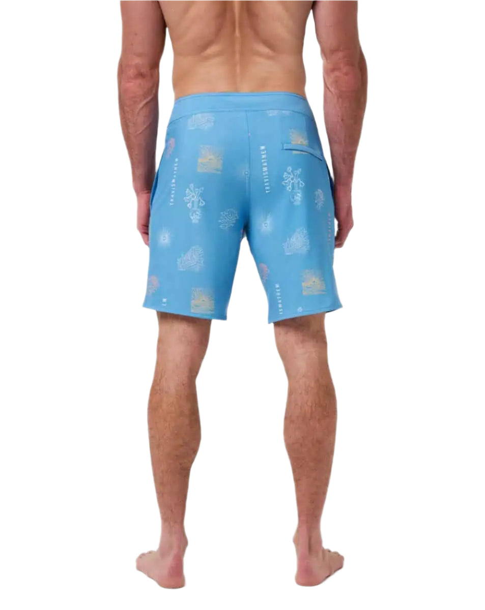 back view of the TravisMathew Passport Boardshort