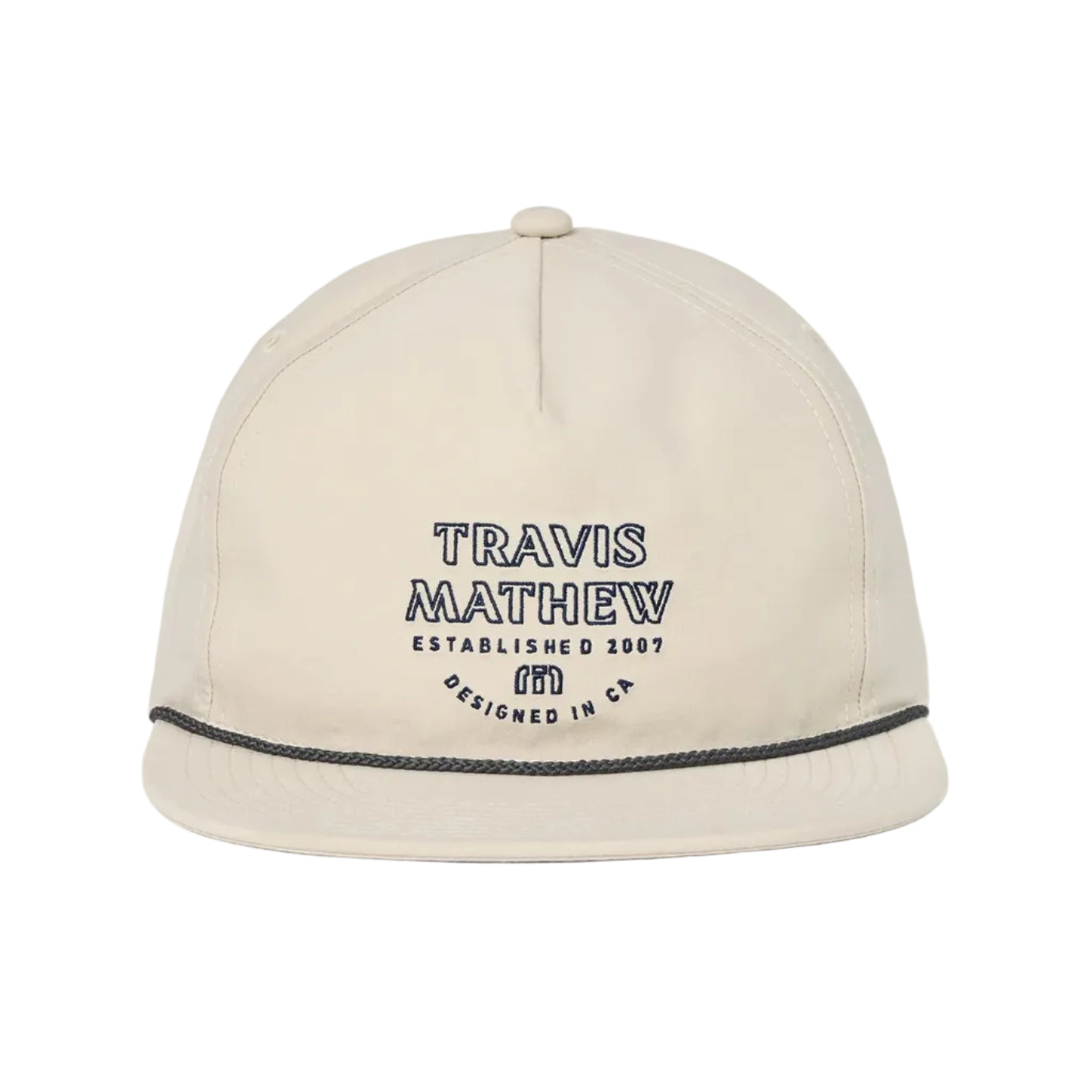 italian sand color of the TravisMathew Salted Shore Snapback Hat