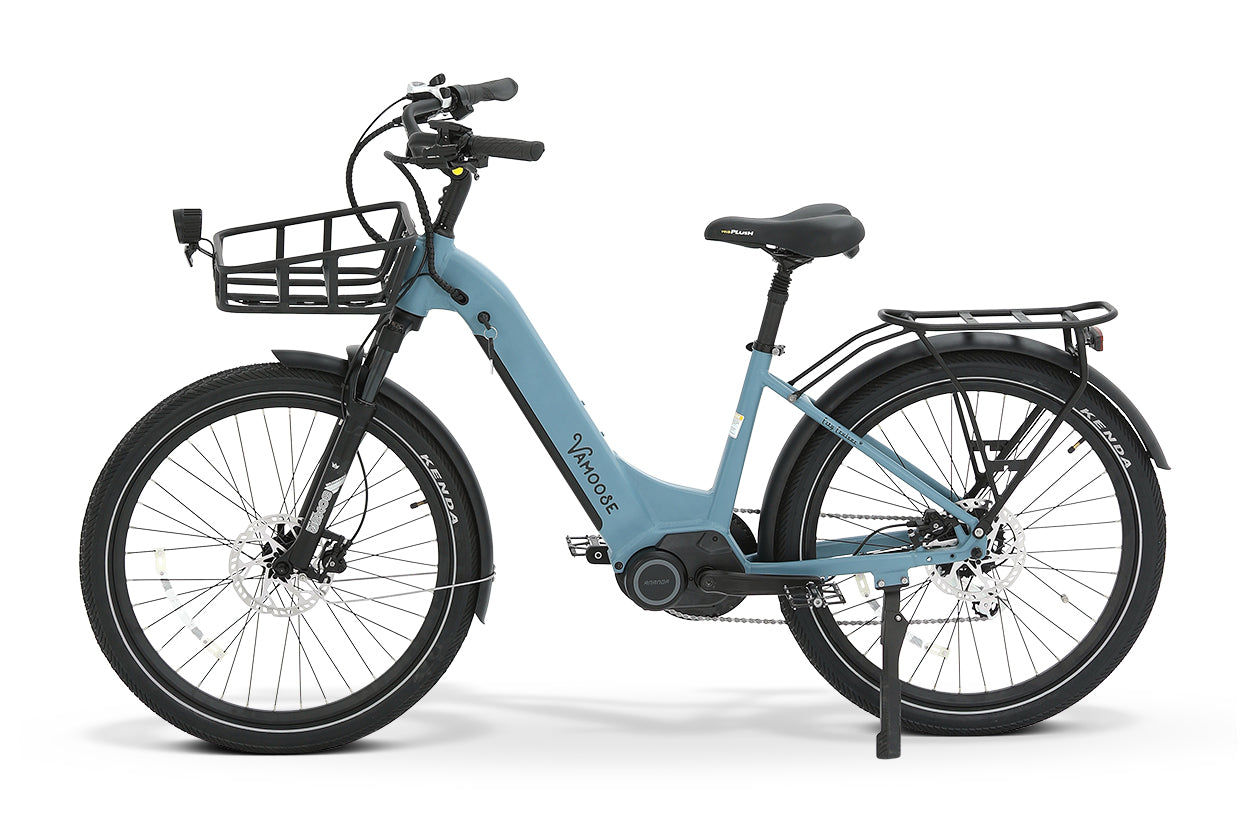 blue Vamoose City Commuter E-Bike