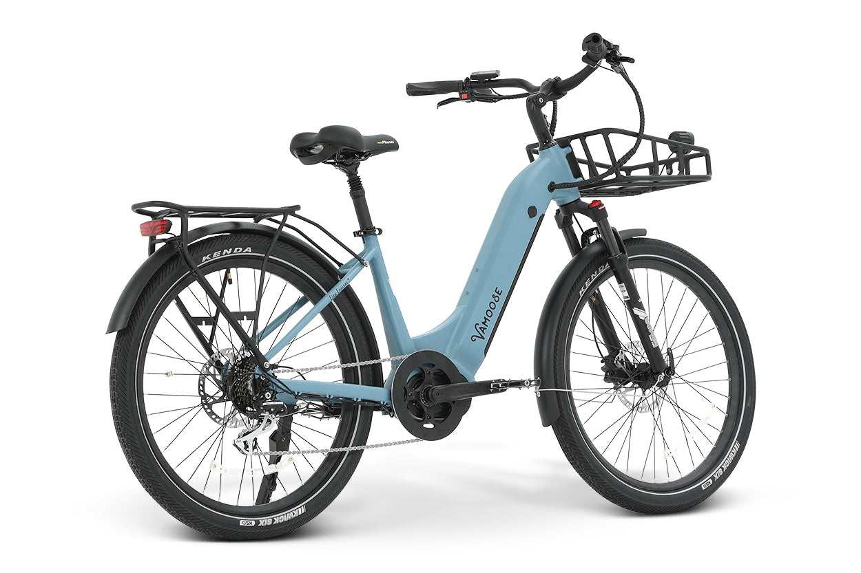 blue Vamoose City Commuter E-Bike