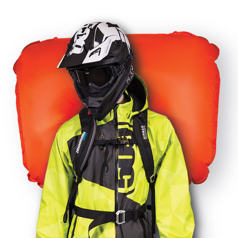 deployed Snowpulse Highmark Ridge R.A.S 3.0 Avalanche Airbag