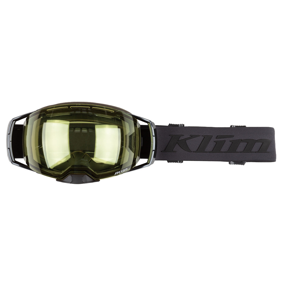 Klim Aeon Snowmobile Goggles Tech Asphalt Light Yellow Tint
