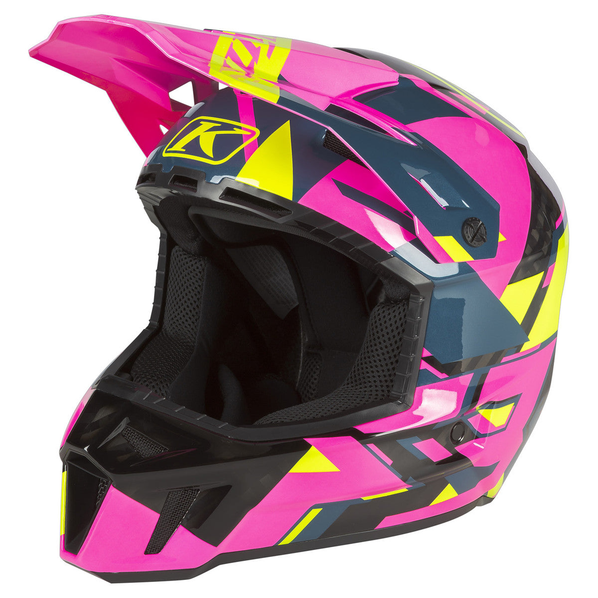 Klim F3 Carbon Snowmobile Helmet ECE knockout pink