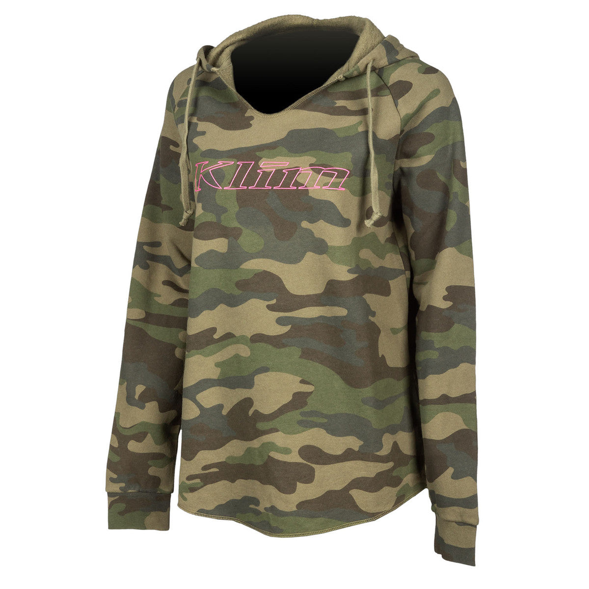 Forest Camo - Knockout Pink Klim Women's Coast Hoodie