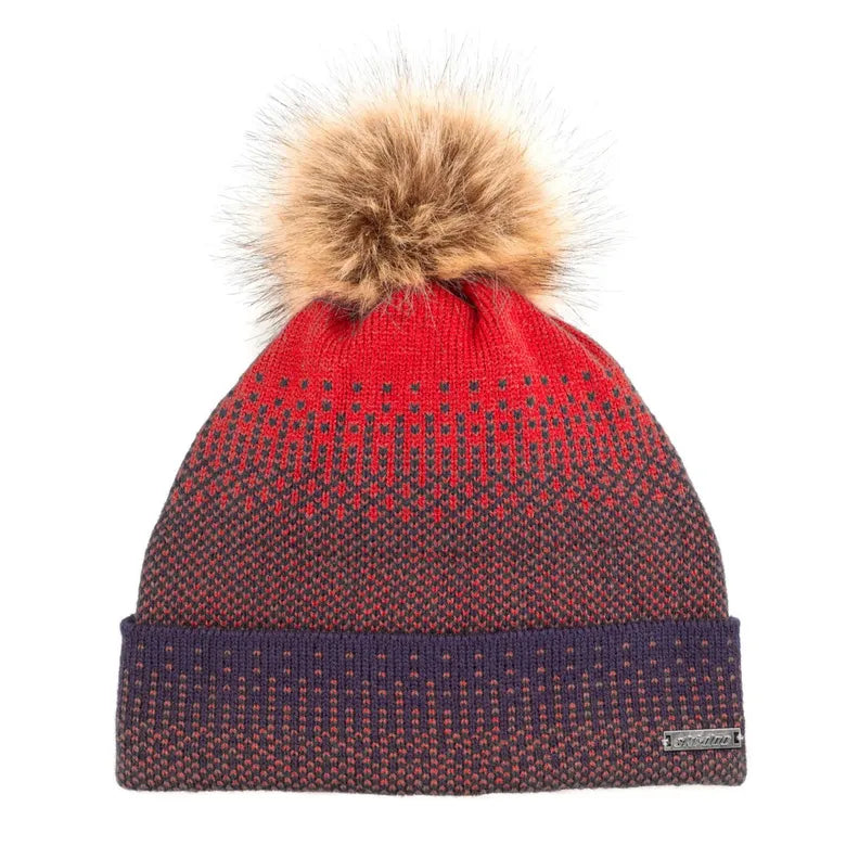 Brick Ski-Doo Women's Faux-Fur Pop-Pop Beanie