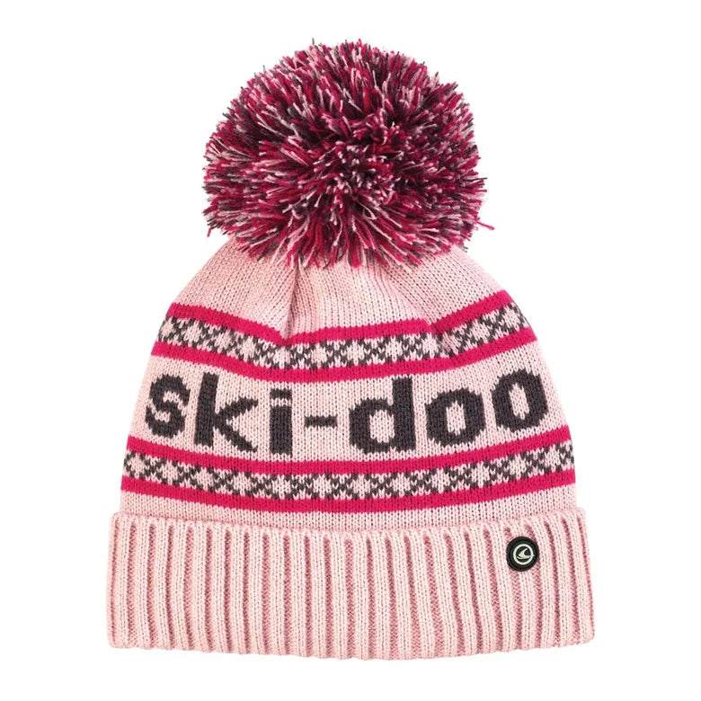 Ski-Doo Kids' Pom-Pom Beanie in pink