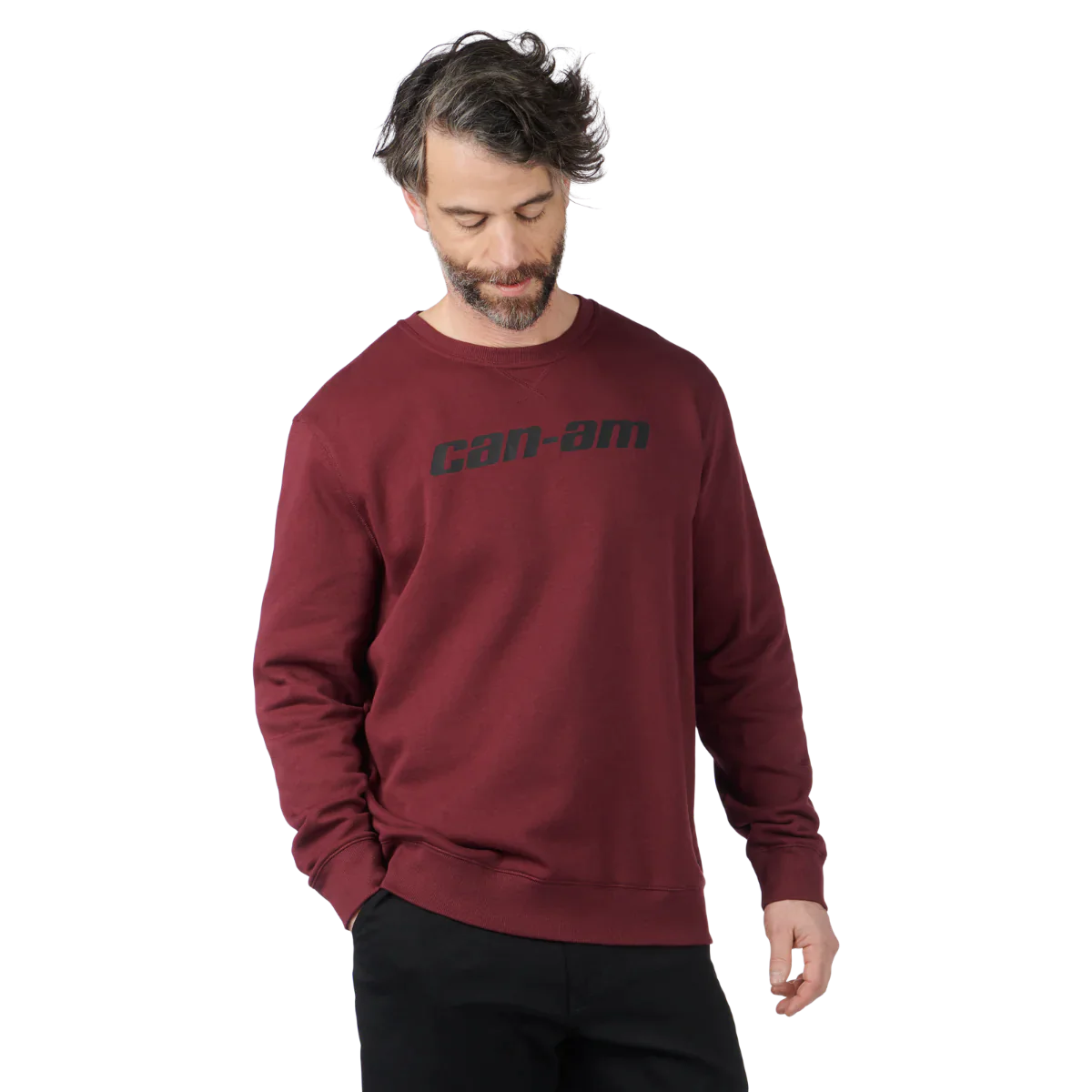 red Can-Am Men's Can-Am Signature Crew Fleece