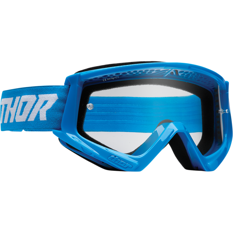 Thor Combat Racer Youth Dirtbike Goggles - Blue/White