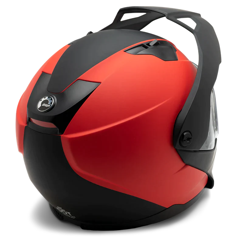 Red, back view, Ski-Doo Exome Sport Radiant Helmet (DOT)