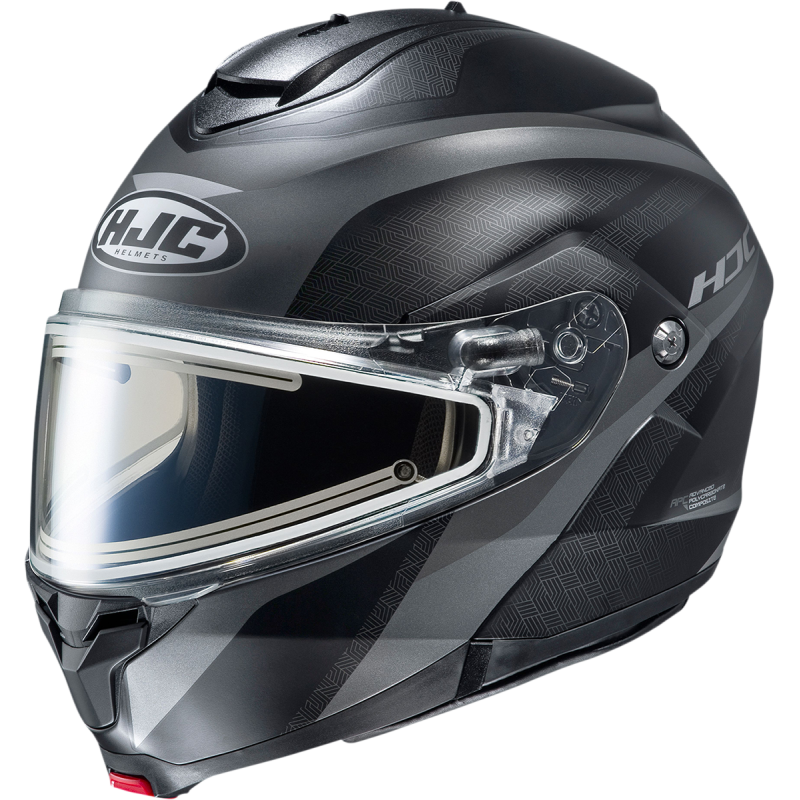 HJC C91 Snow Taly Helmet w/ Electric Visor - Semi-Flat Black/Silver