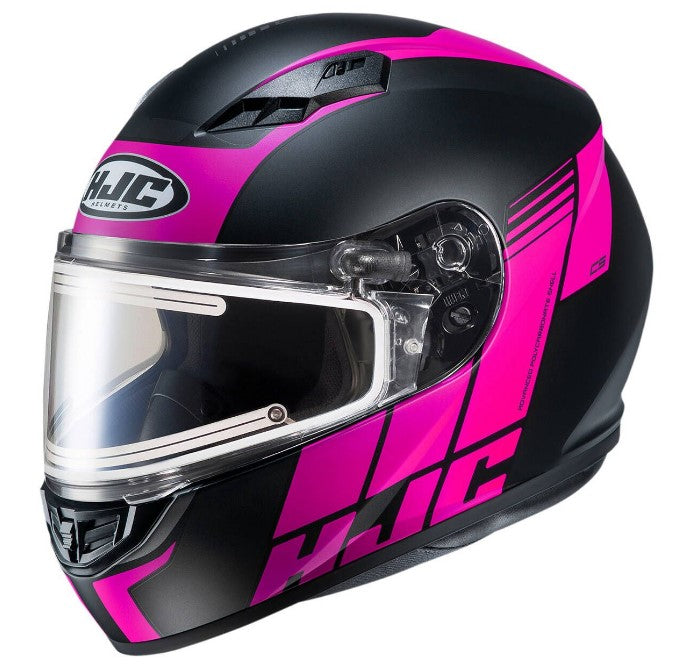 HJC CS-R3 Mylo Snowmobile Helmet with Electric Visor pink