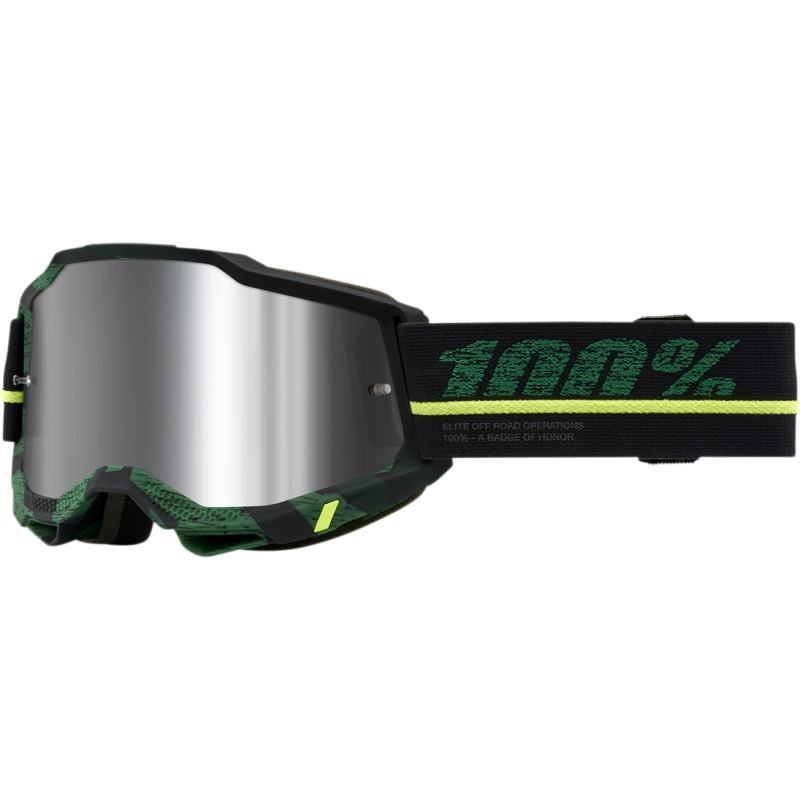 100% Accuri 2 Overlord Dirtbike Goggle - Flash Silver Lens