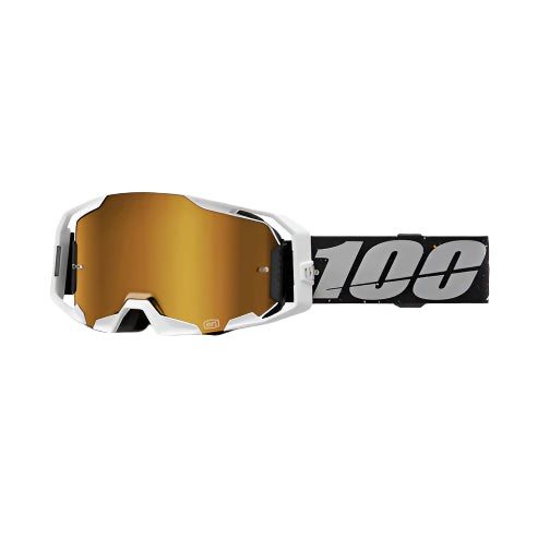 100% ARmatic MX & MTB Goggle rapidracer with true gold mirror lens
