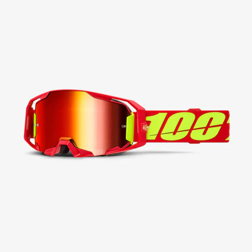 100% ARmatic MX & MTB Goggle red with red mirror lens