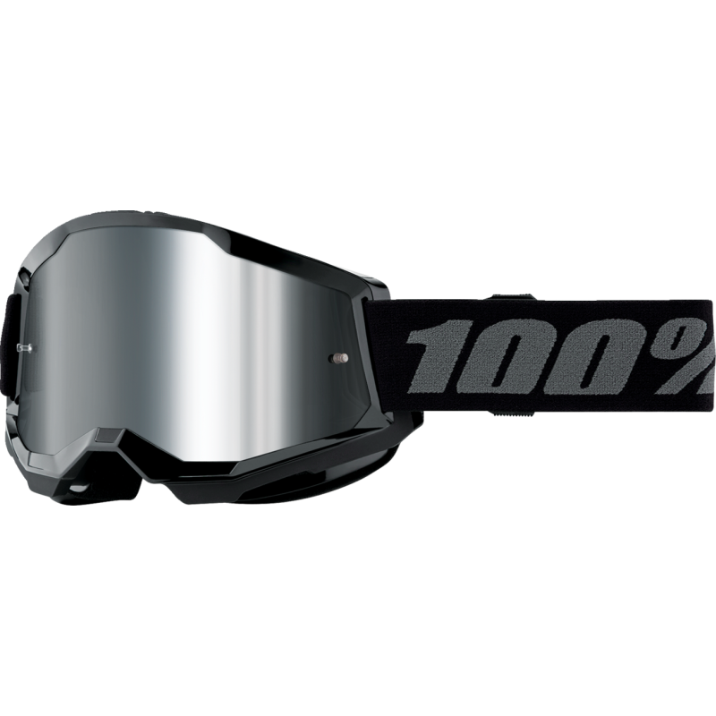 Black - Mirror Silver 100% Strata 2 Junior Goggles