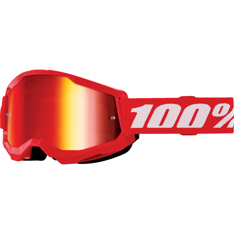 Red - Mirror Red 100% Strata 2 Junior Goggles