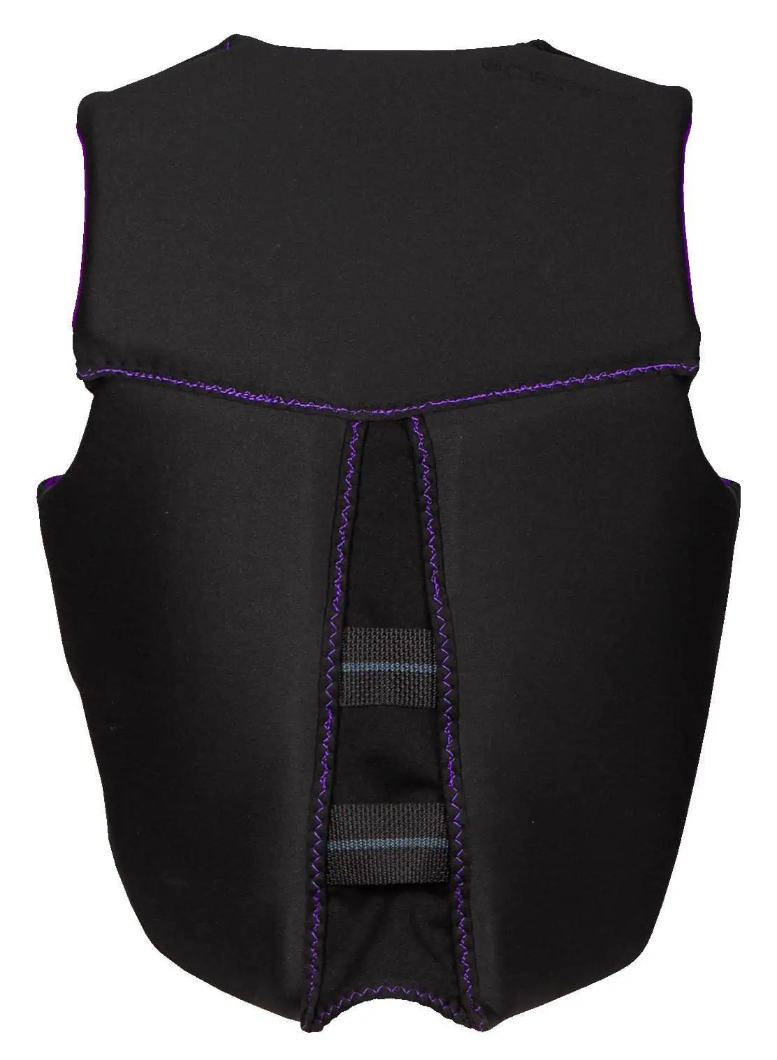 back of the black/purple O'Brien Ladies Flex V-Back Life Jacket