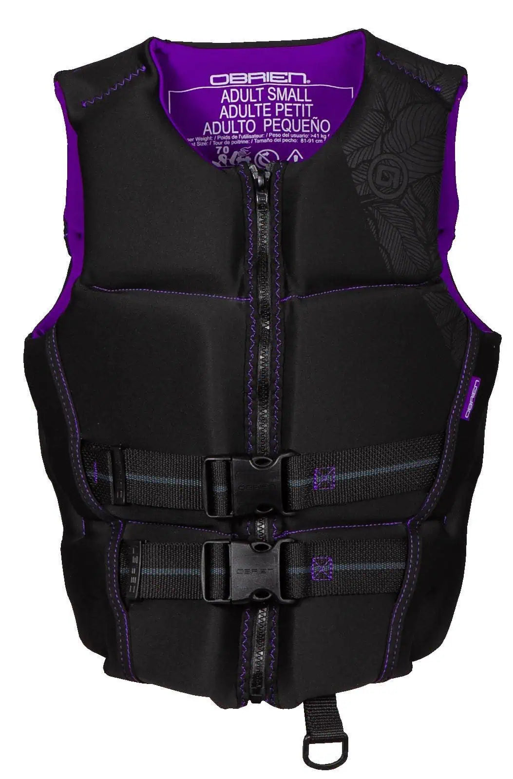 black/purple O'Brien Ladies Flex V-Back Life Jacket
