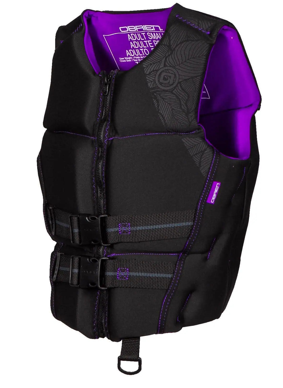 black/purple O'Brien Ladies Flex V-Back Life Jacket