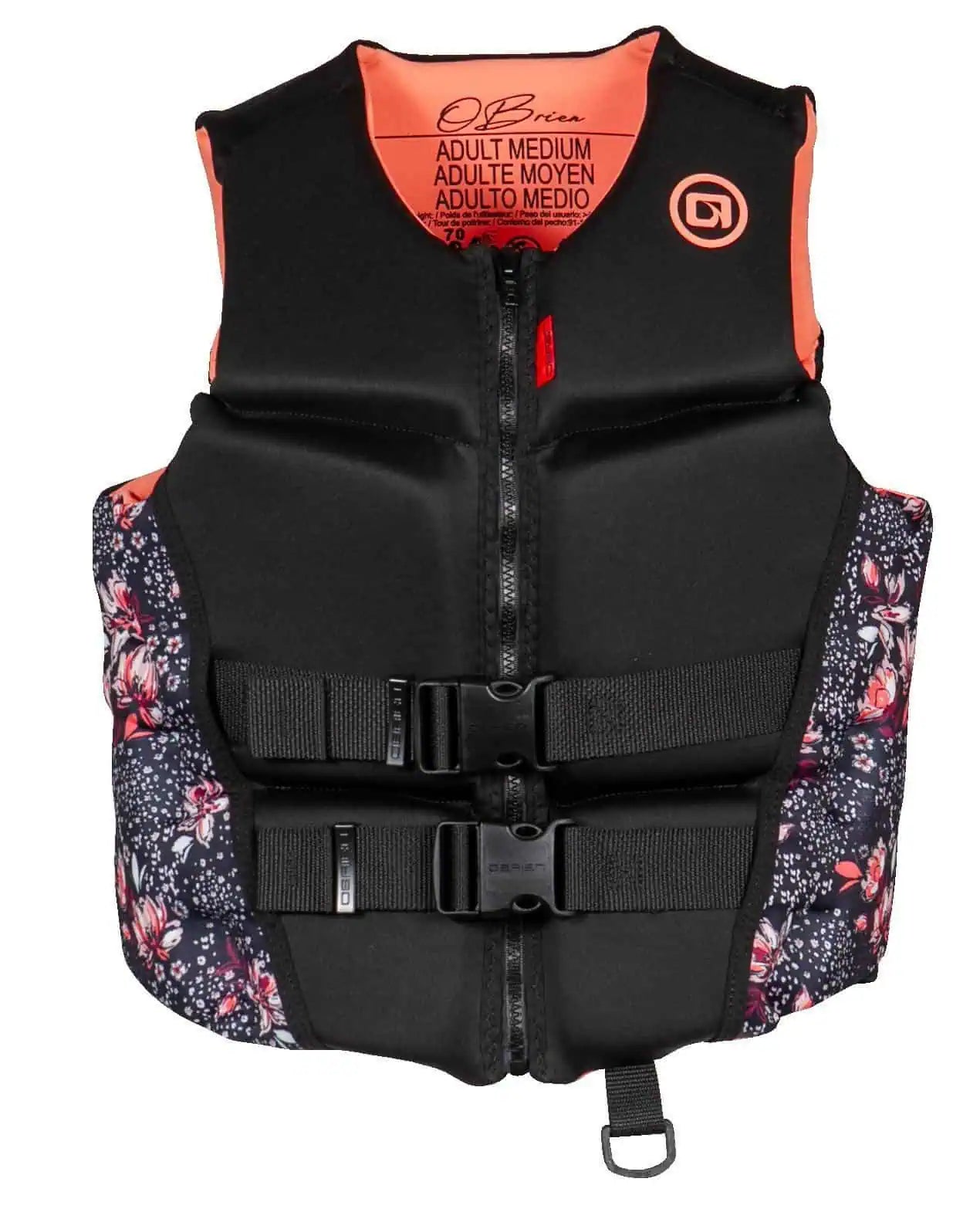 coral / floral O'Brien Ladies Flex V-Back Life Jacket
