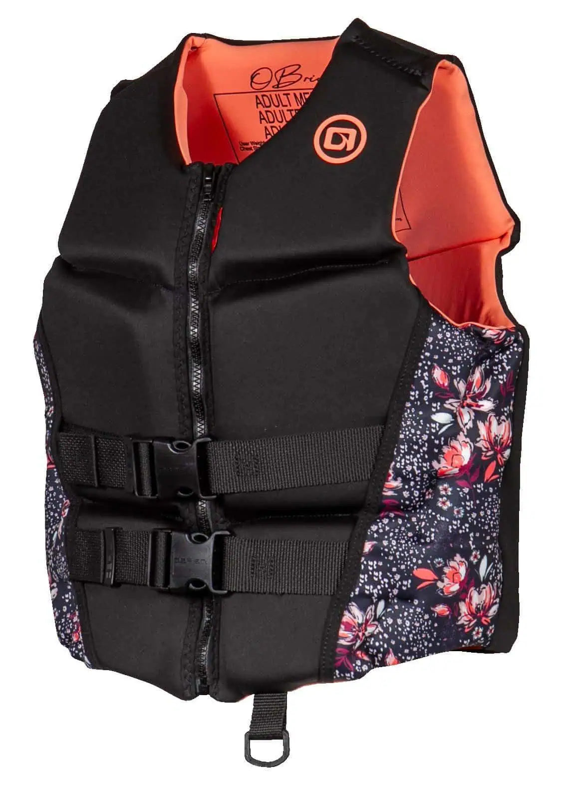 coral/floral O'Brien Ladies Flex V-Back Life Jacket