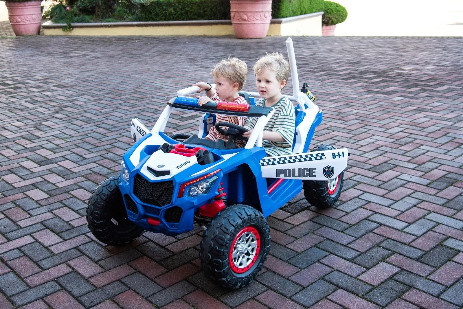 24V 4x4 Freddo Storm Police UTV 2-Seater for Kids with Lights & Sirens for Action-Packed Adventures