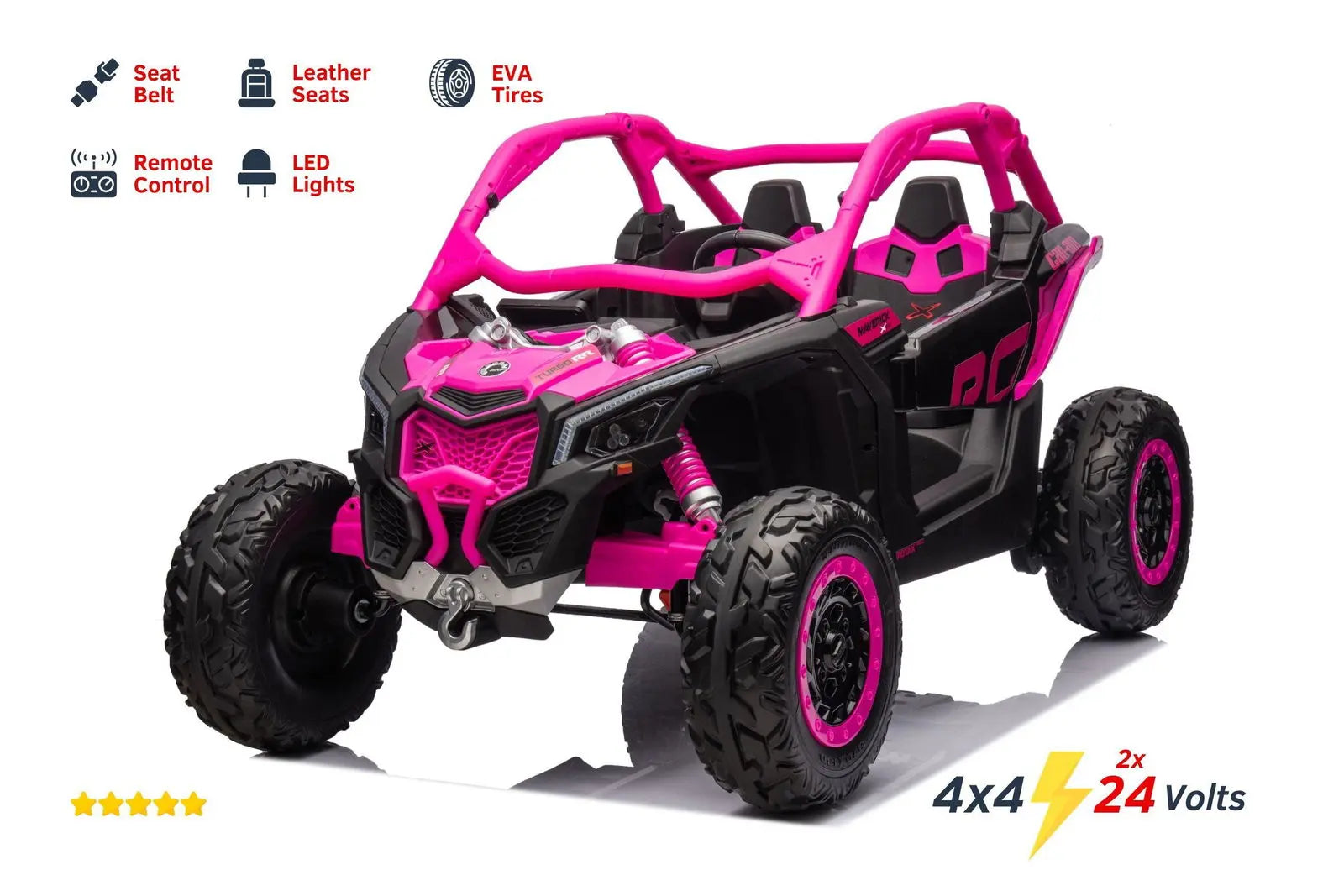 2x24V 4x4 Can-Am Maverick 2 Seater Ride on UTV for Kids