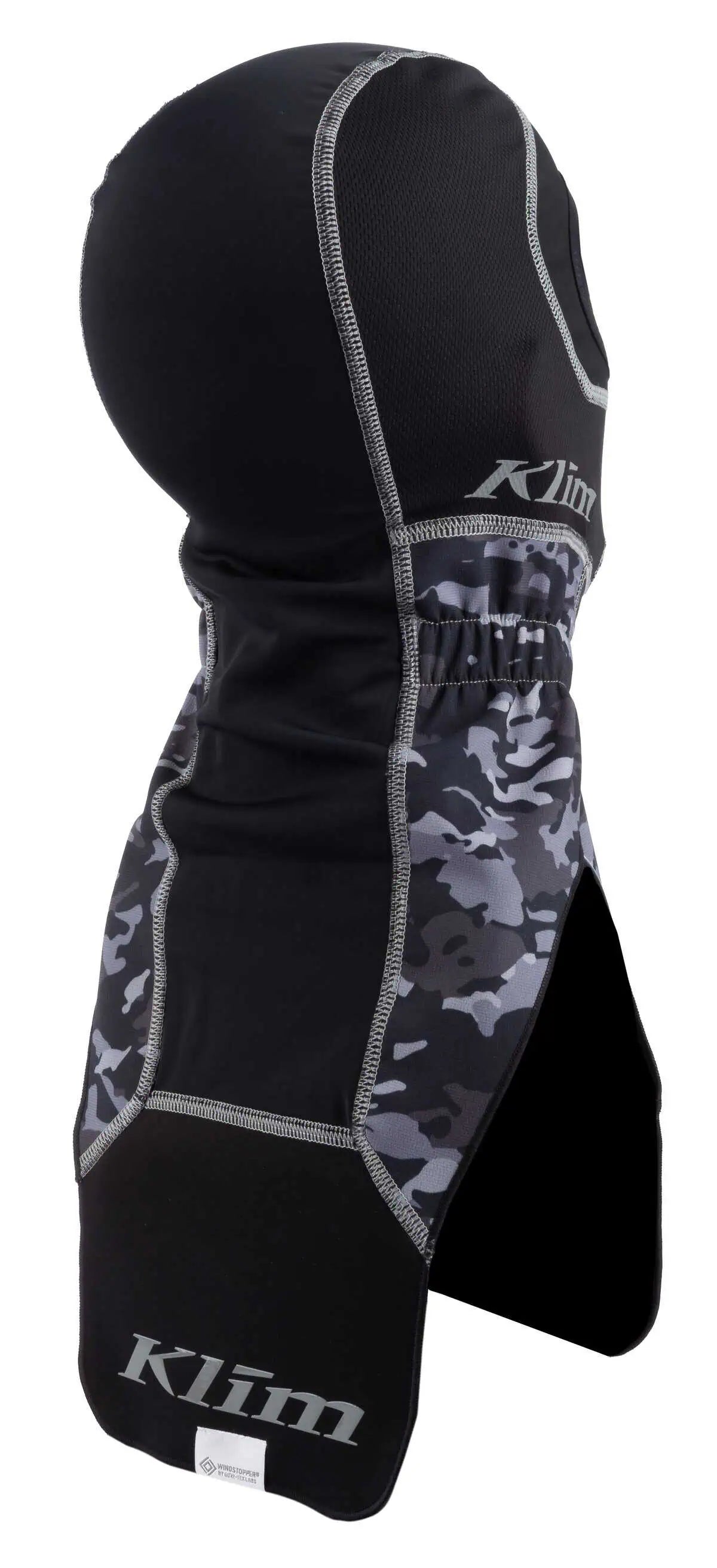 Klim Covert Balaclava back view in black camo