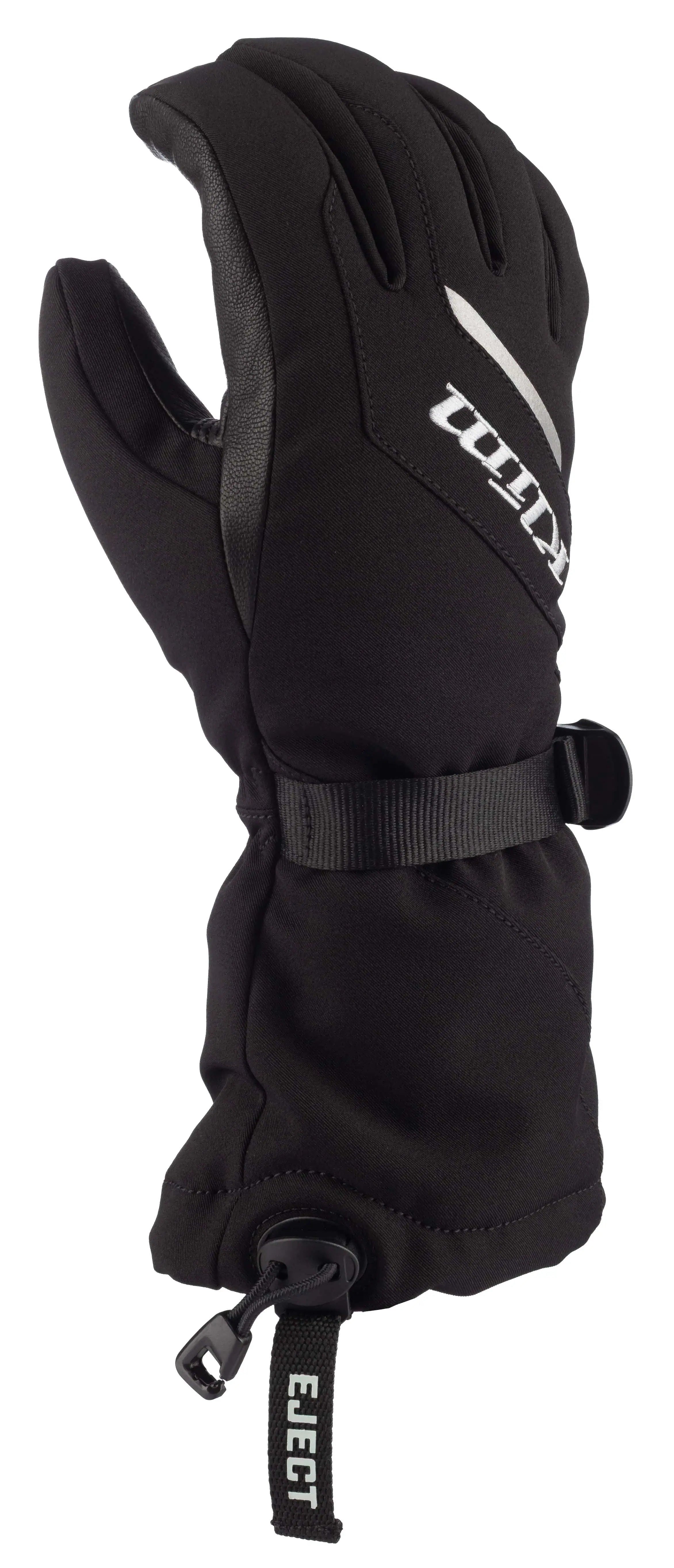 black high rise Klim Women's Ember Gauntlet Snowmobile Gloves
