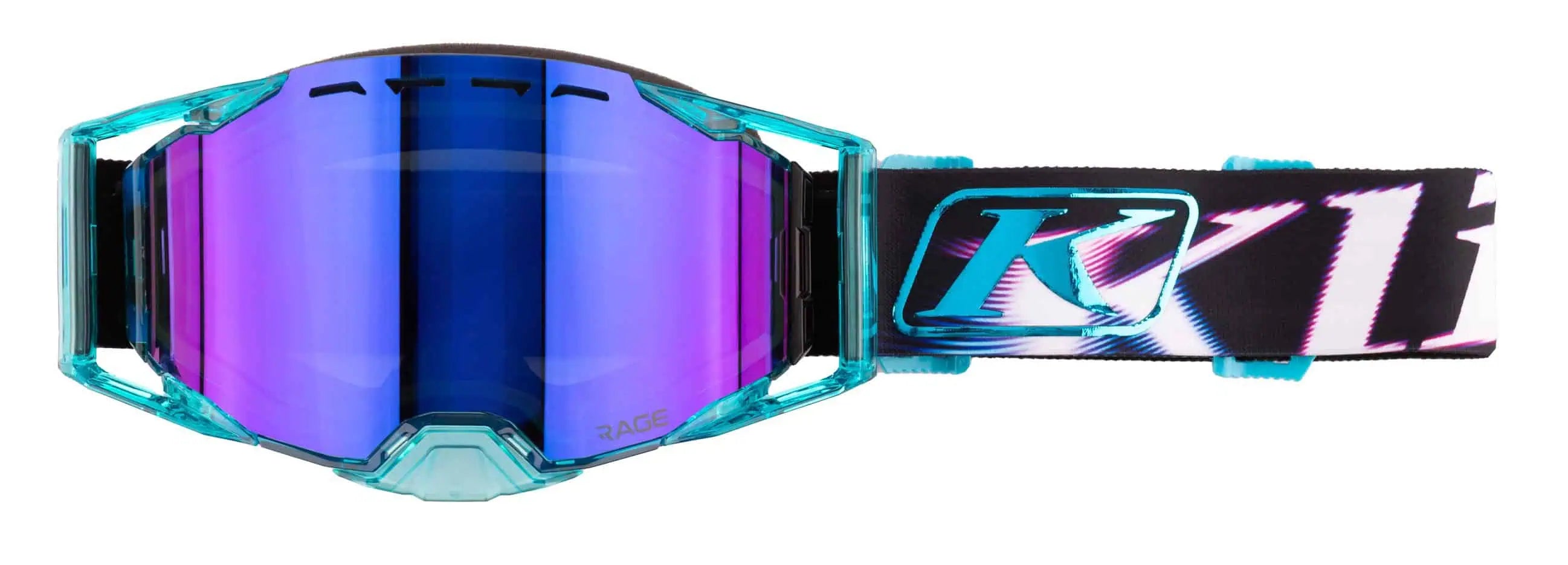 phase blue purple mirror Klim Rage Snowmobile Goggles