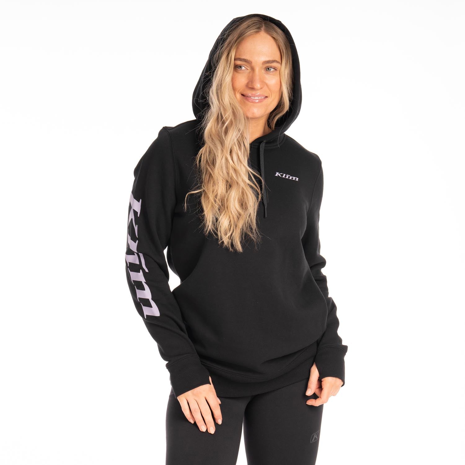 Black Wisteria Picante Papyrus Klim Women's Mariposa Long Pullover Hoodie