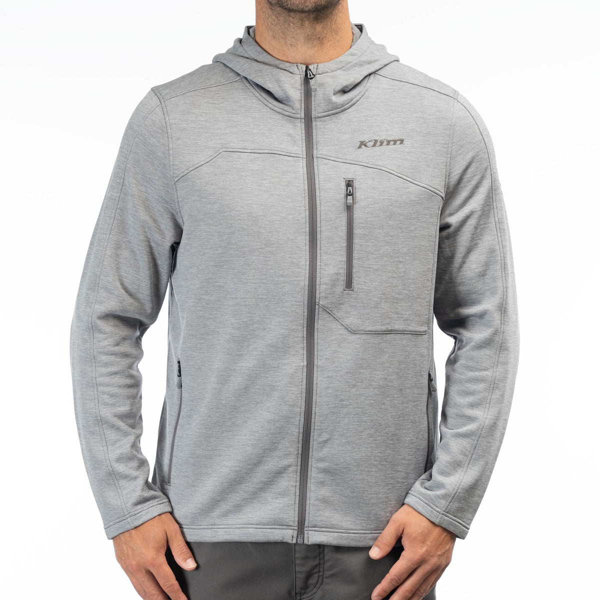 Klim Echo Wool Fleece Hoodie in Castlerock heather