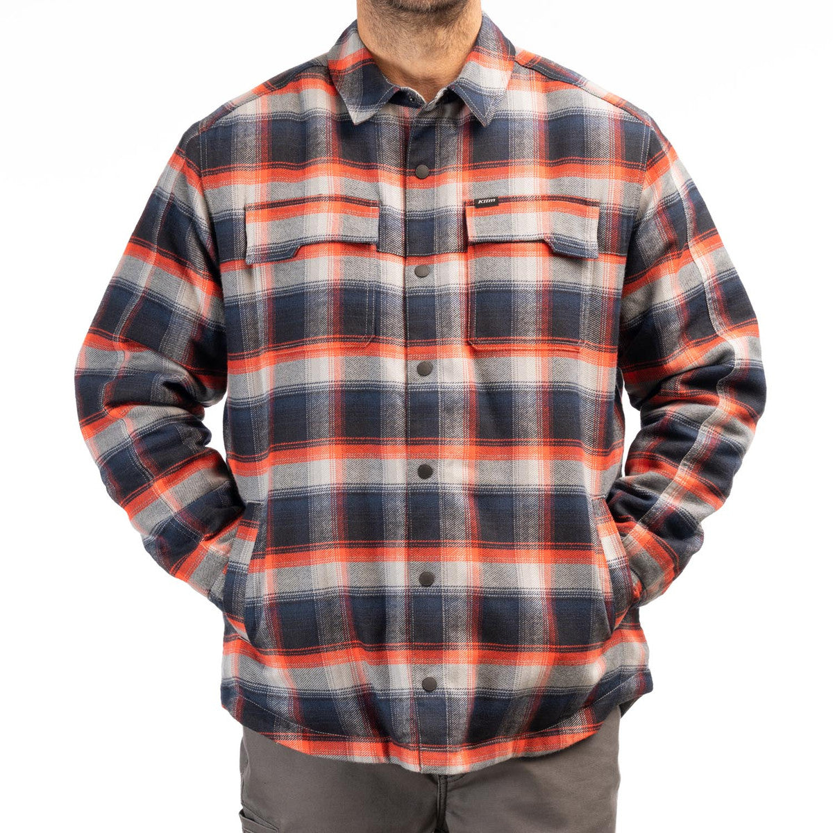 High Pile Fleece Lined Flannel Shirt Jacket with DWR