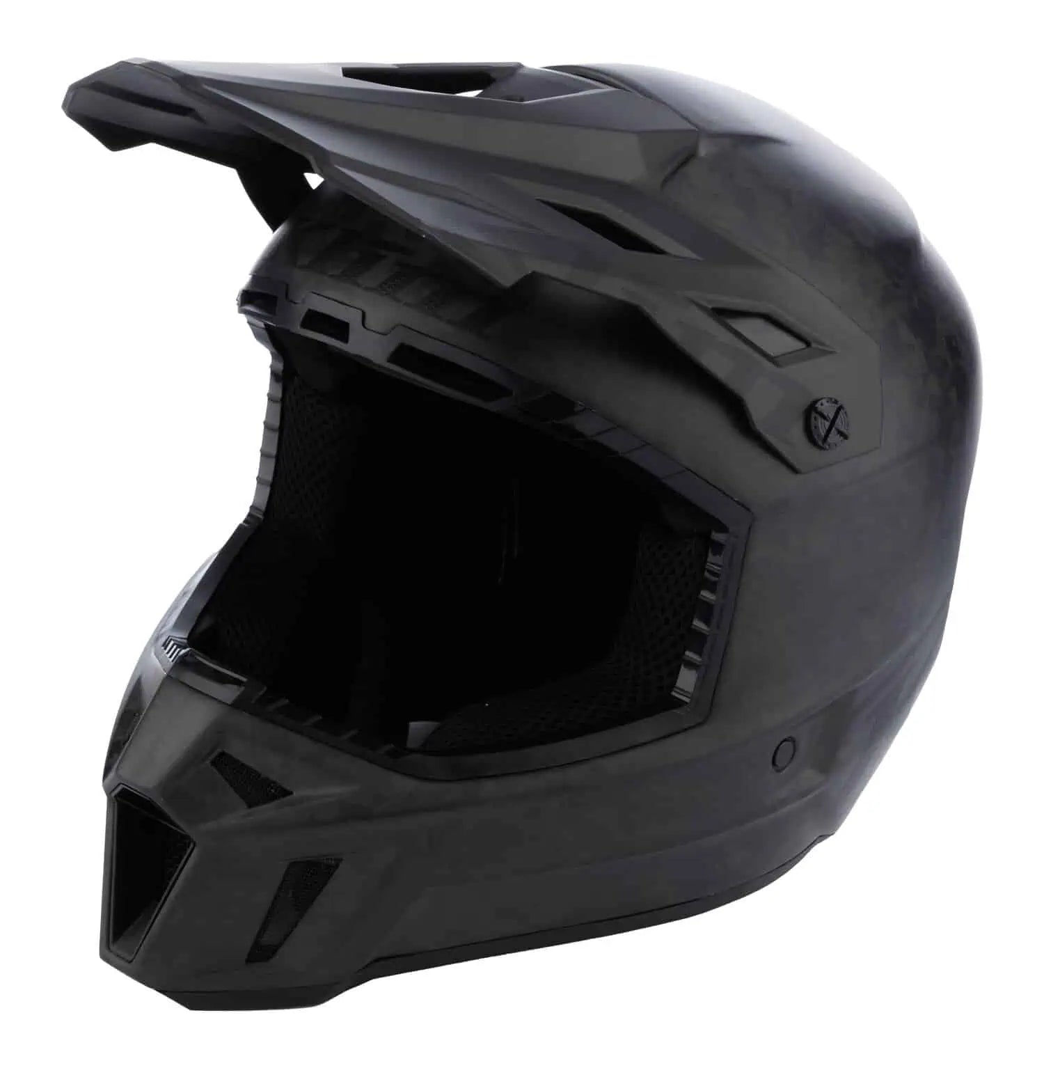forged matte black Klim F3 Carbon Pro ECE Snowmobile Helmet