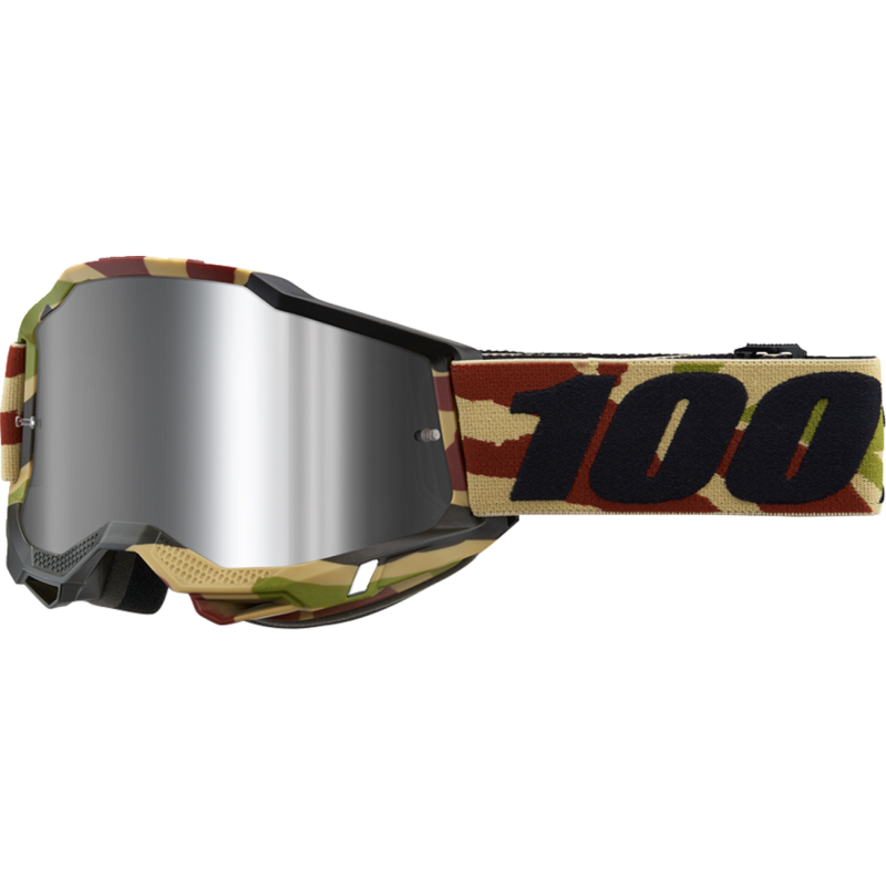 100% Accuri 2 Mission Dirtbike Goggle - Mirror Silver Flash Lens
