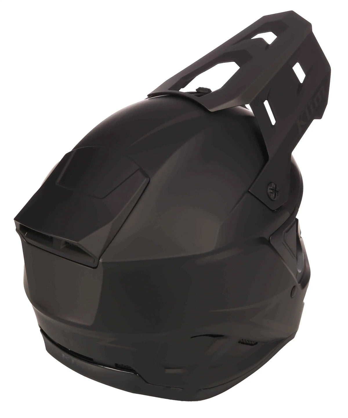 solid matte black Klim T1 Freeride ECE Youth Snowmobile Helmet