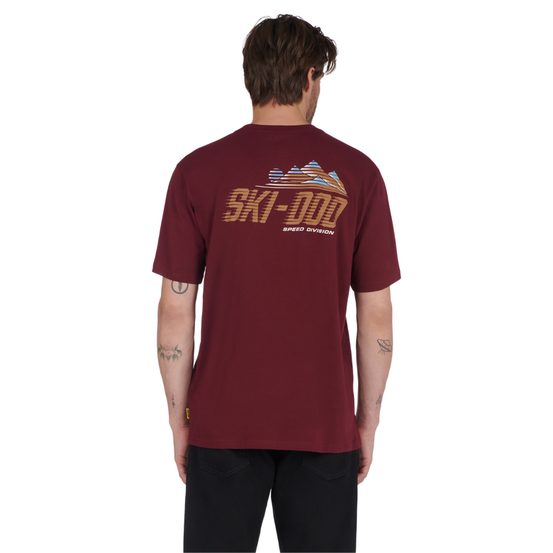 wine Ski-Doo Mountains T-Shirt, back view