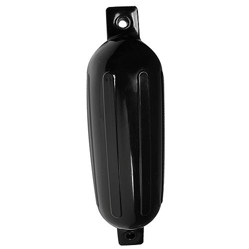black Seachoice Twin Eye Ribbed Boat Fender