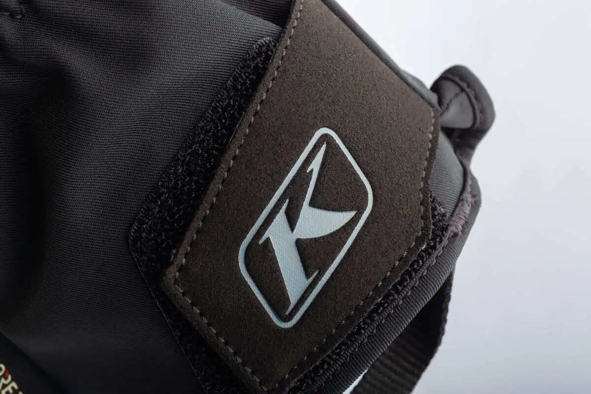 klim logo detail on the Klim Inversion GTX eFire Glove